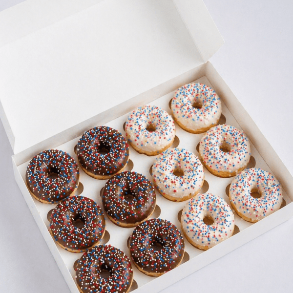 17. mai Donuts - Sjokolade og Hvit sjokolade MIX