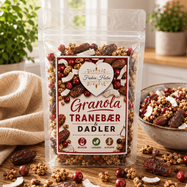 Granola Tranebær & Dadler - NYHET!!